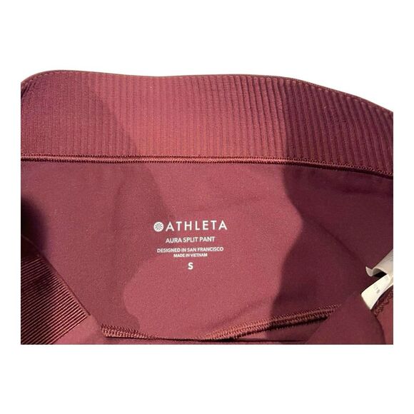 Athleta Women's Aura Split Pants Size‎ Small Antique Burgundy NWT $98 - Picture 11 of 11